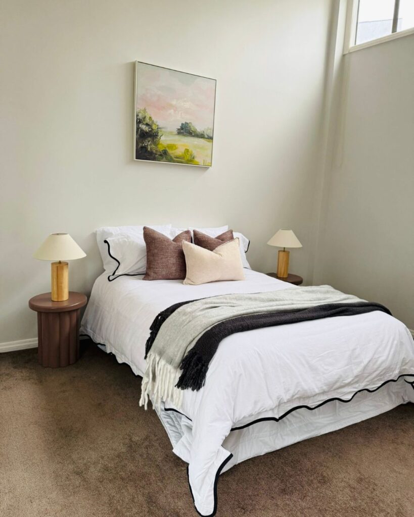Bedroom portrait staging